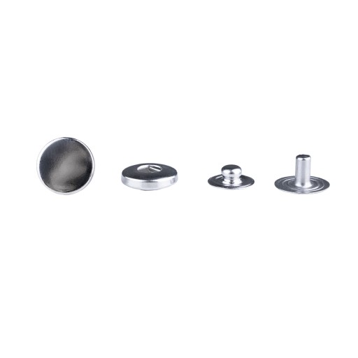 Patentka MONETA LUX 12 MM plochá strieborná 10 KS 840