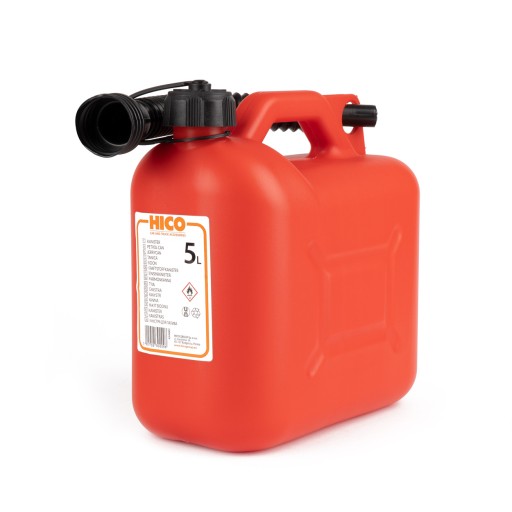 NÁDOBNÍK S lievikom NA PALIVO, BENZÍN, 5L NÁDOB