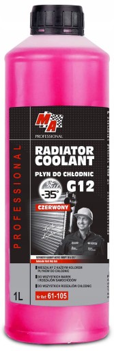 MOJE AUTO - KVAPALINA RADIÁTORA G12 - ČERVENÁ - 1L