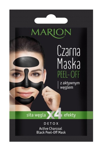 Marion Detox čierna zlupovacia maska s dreveným uhlím 6g
