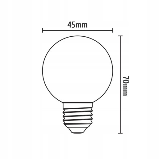 LED ŽIAROVKA LED LAMPA 2W E27 ČERVENÁ DEKORATÍVNA GUĽA NA GALANDU