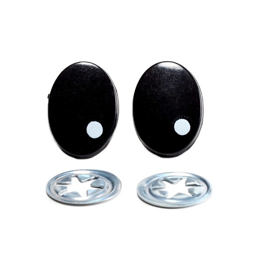 OČI PRE MASKOTOV, ČIERNA ELIPSA, 23x16mm, KNIHY