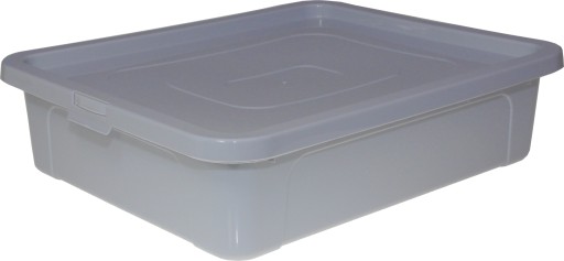 Plastová nádoba s vekom, box na hračky, 10 l, šedá