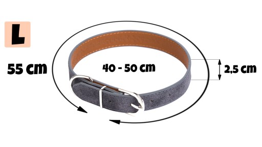 Pevný obojok pre VEĽKÉHO PSA S CUBMI, 40-50cm L