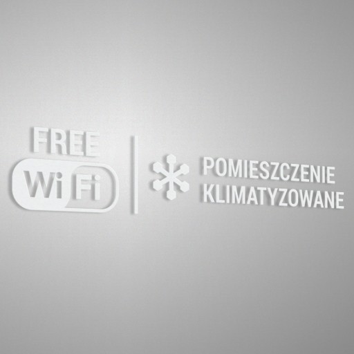 Nálepka - Bezplatné Wi-Fi pripojenie na internet, klimatizácia. 6x30