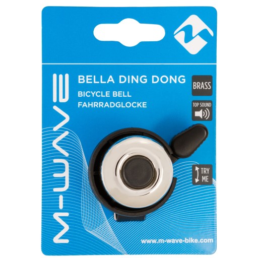 Zvonček na bicykel ALU PLAST, čierno-strieborný, 40 mm