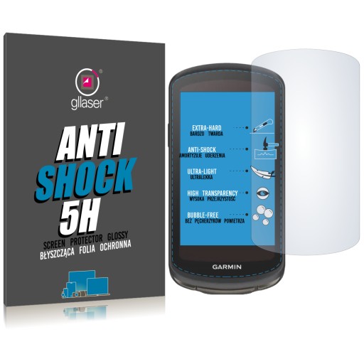 Ochranná fólia Glaser Anti-Shock 5H pre Garmin Edge 1040 solar / nepraská