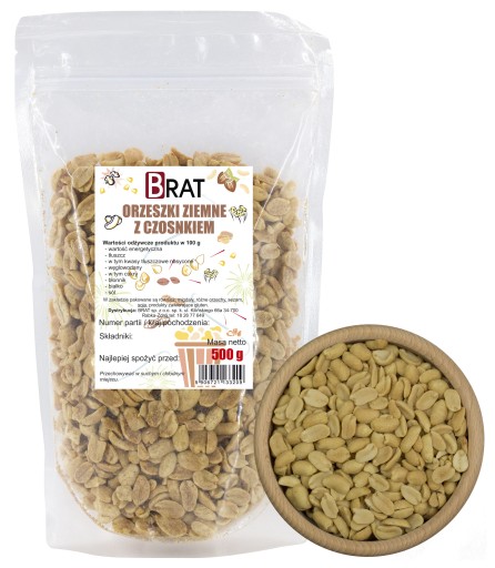 CESNAKOVÉ ARAŠIDY 500g Arašidy s cesnakom Kvalita