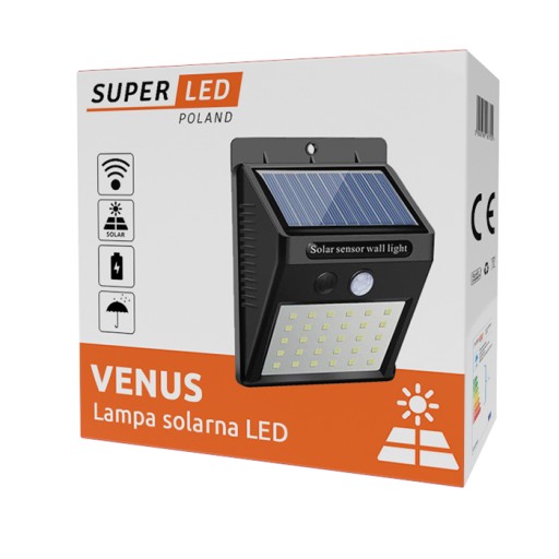 Solárne LED pouličné svietidlo so SuperLED snímačom pohybu a súmraku