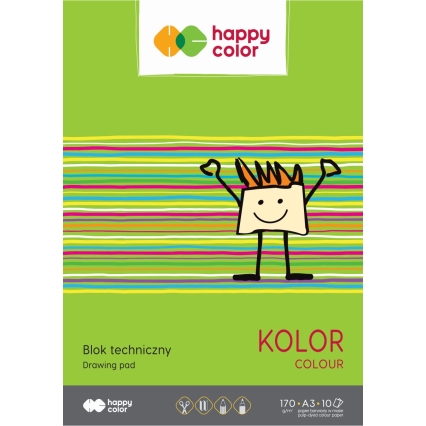 A3 TECHNICKÝ FAREBNÝ BLOK 170G 10 LISTOV HAPPY