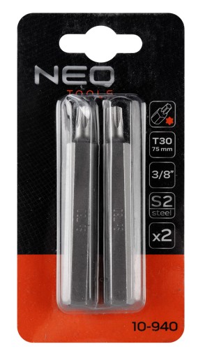 Bit TORX T30 x 75 mm, S2 x 2 ks.