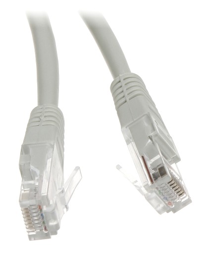 Patchcord RJ45/15-GREY UTP cat.5e sivý 15m