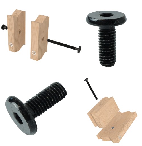 10x skrutka M8 x 20 mm plochá imbusová hlava, nábytková skrutka, metrická čierna