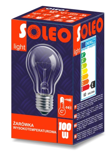 VYSOKOTEPLOTNÁ tradičná SOLEO žiarovka 100W A55 E27 2700K 1050lm