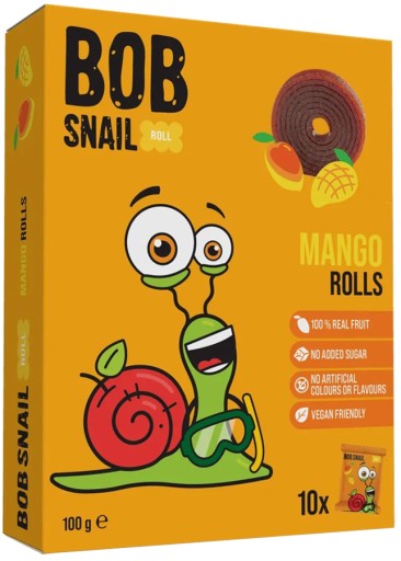 SLIMAJSKÝ BOB SLIMAJSKÝ OVOCNÝ OBAL MANGO RÚČKY 10 x 10 g bez CUKRU