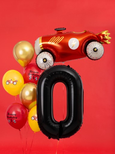 Čierny fóliový balón číslo 0 86 cm