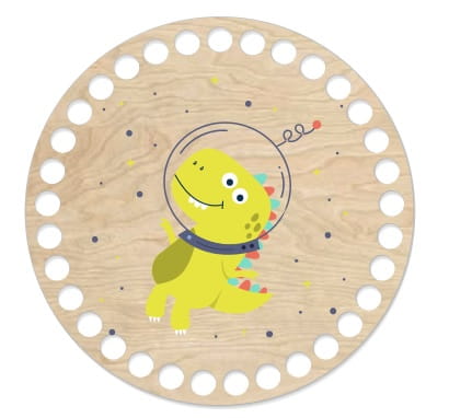 BSZ141-UV Základňa košíka - potlač, 15 cm kruh - dino