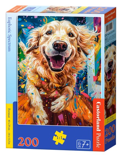 Puzzle 200 dielikov. Eufória zlatého retrievera