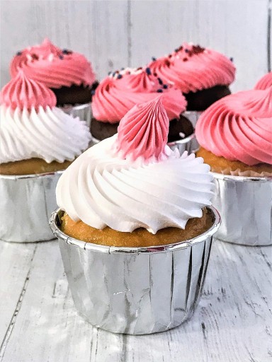 Okrúhle hliníkové formy na pečenie muffinov, STRIEBORNÉ, 20 ks