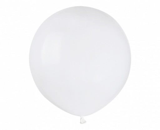 Biely pastelový balón Gemar guľa 48 cm - 1 ks.