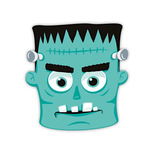 FRANKENSTEIN MONSTER PAPIEROVÁ MASKA ZELENÁ 1 ks