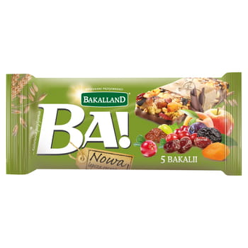 BA cereálna tyčinka! 5 sušeného ovocia 40 g Bakalland