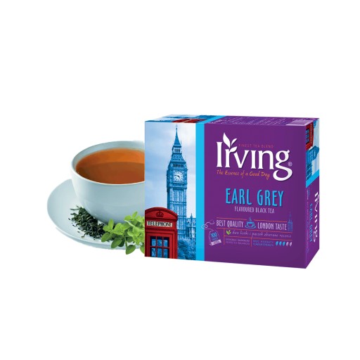 Čierny čaj Earl Grey 100 vrecúšok Irving