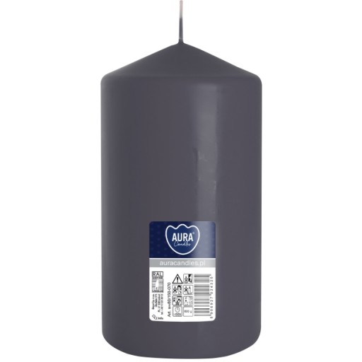 BISPOL Aura 66H sviečka valec 15CM SW80/150 GREY