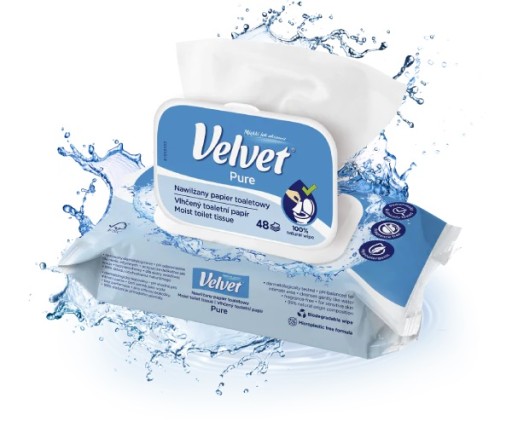 ZAMATOVÝ VLHČENÝ TOALETNÝ PAPIER PURE 1 BAL.