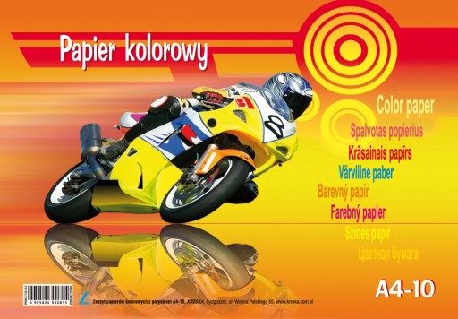 Zápisník z lesklých farebných papierov A4/10k. Kre