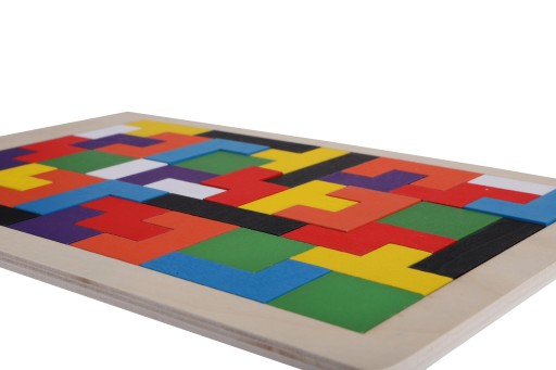 DREVENÉ PUZZZLE TETRIS BLOCKS 40 KUSOV.