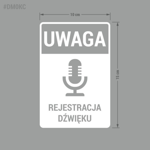 Záznam zvuku - nálepka, monitoring 10x15