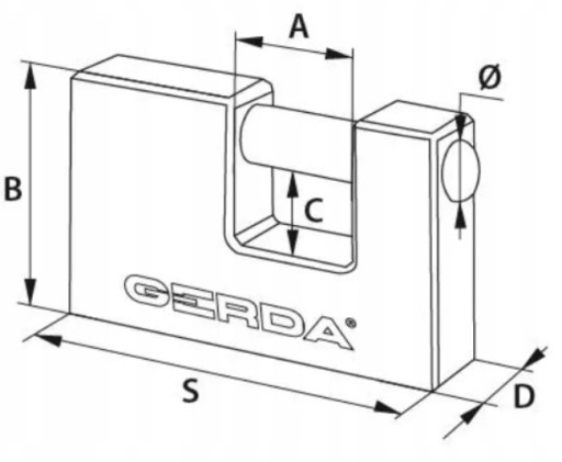 GERDA KZZT ZÁMOK LIATINA T50 50MM