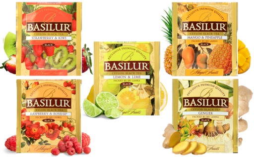 BASILUR MAGIC FRUITS čajová súprava 5 príchutí OVOCNÉ vrecúška NA LETO - 10 ks