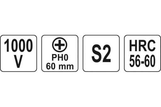 PH0X60MM IZOLOVANÝ SKRUTKOVAČ. 1000V YT-2821