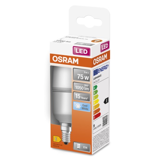 LED žiarovka E14 Rúrka 9W = 75W 4000K STICK OSRAM