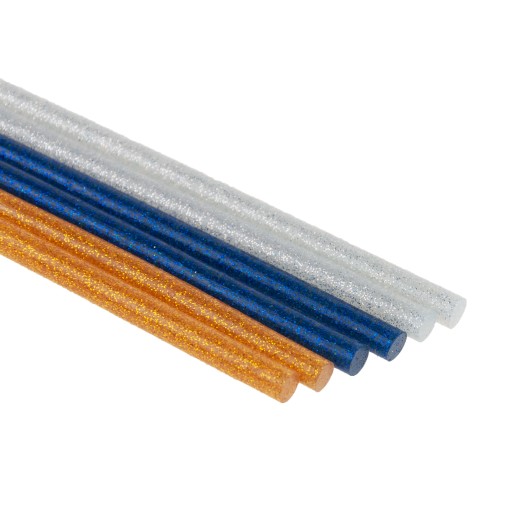 PIŠTOĽ NA TEPLOLEPENIE S GLITTRAMI 6KS 7mm