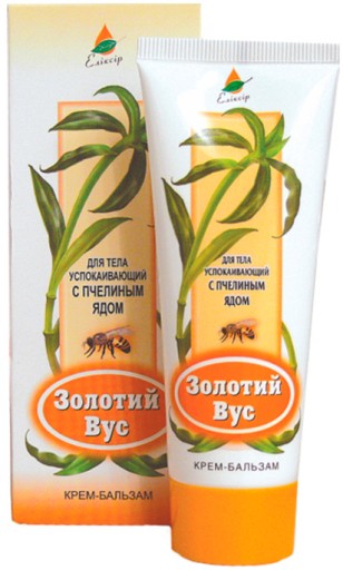 Krémový balzam na bolesti svalov a kĺbov s včelím jedom Złoty Wąs Elixir 75ml