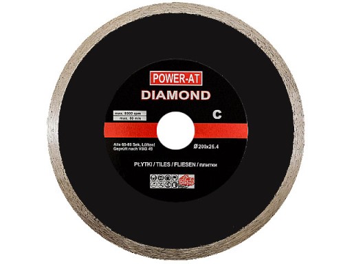 Priebežný diamantový kotúč na rezanie dlaždíc, keramických dlaždíc, obkladačiek, 200x25,4