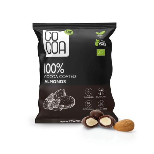 MANDLE V KAKAKU BEZ PRIDANÉHO CUKRU BIO 70 g - KAKAO