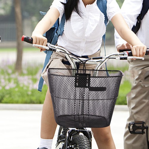 ZÁVESNÝ KOŠÍK NA BICYKLE, VEĽKÝ KOVOVÝ KOŠÍK NA BICYKLE