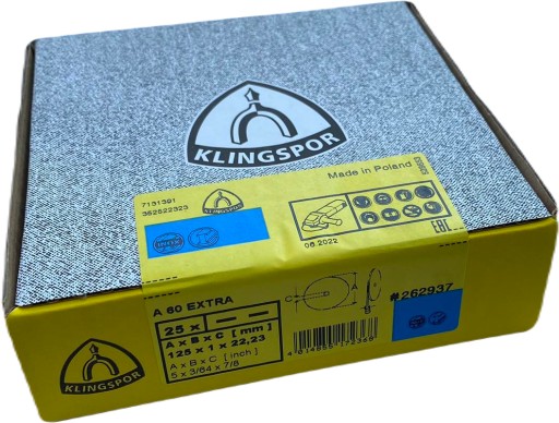 Štít 125x1 Klingspor 262937 Nerezová oceľ A60 Extra