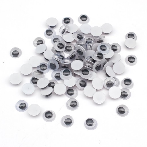 Oči pre hračky plastové 7x3mm 100 ks