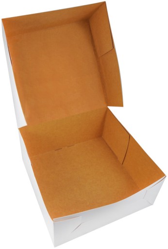 Cukrárenská kartónová krabica, tortová nádoba, biele okienko, 18/18/9cm, 1 ks