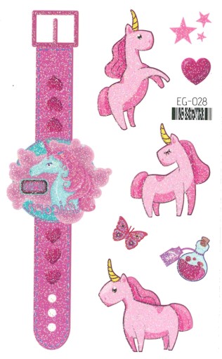 Umývateľné tetovanie pre deti GLITTER UNICORNS EG028