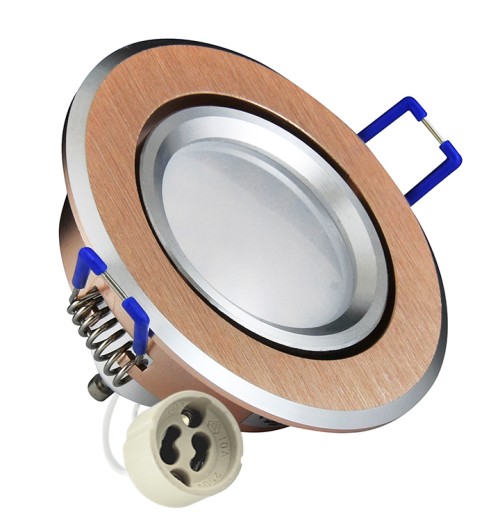 LED SUN 3v1 vstavané svietidlo, okrúhle, brúsené zlato, Polux