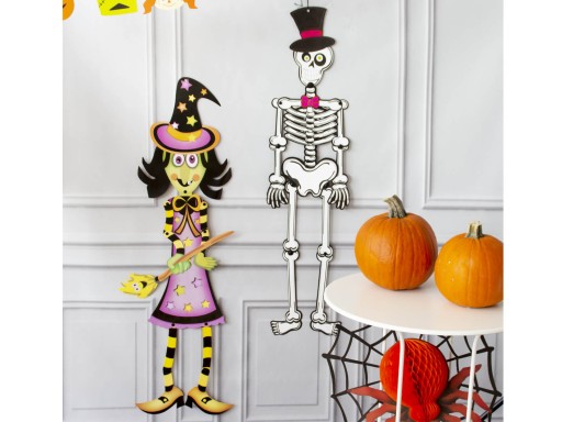 Nástenná dekorácia Čarodejnica 95 cm Halloween