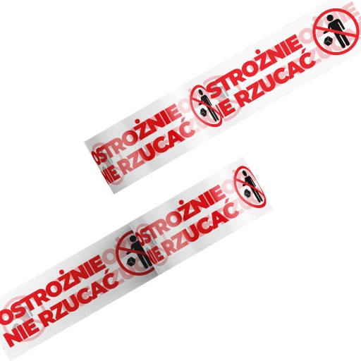 Lepiaca páska, opatrne nehádzať, biela 48/66y 60m na balenie