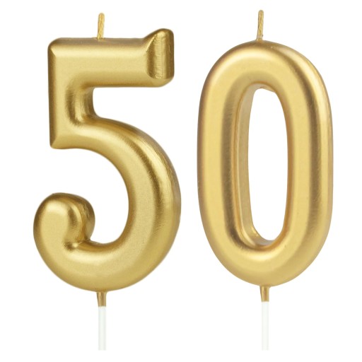 TORTOVÉ SVIEČKY ČÍSLA ČÍSLA 50 50 NARODENINOVÝ JUBIL