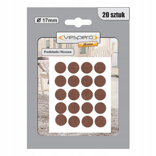 Okrúhle plstené podložky 17mm 20 ks.